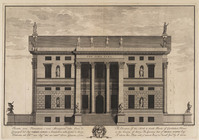 KG 12850
<br/>
Noord en Zuid facade van Carshalton House (Surrey)
<br/>
<em>Picart, Bernard (1673-1733)</em>